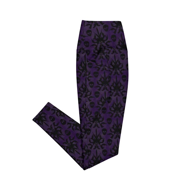 Gothic 2A High Waist Pocket Leggings - Purple product image (2)