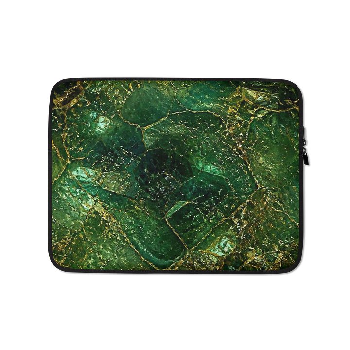 "A522" Emerald Gold Vein Laptop Sleeve product image (1)