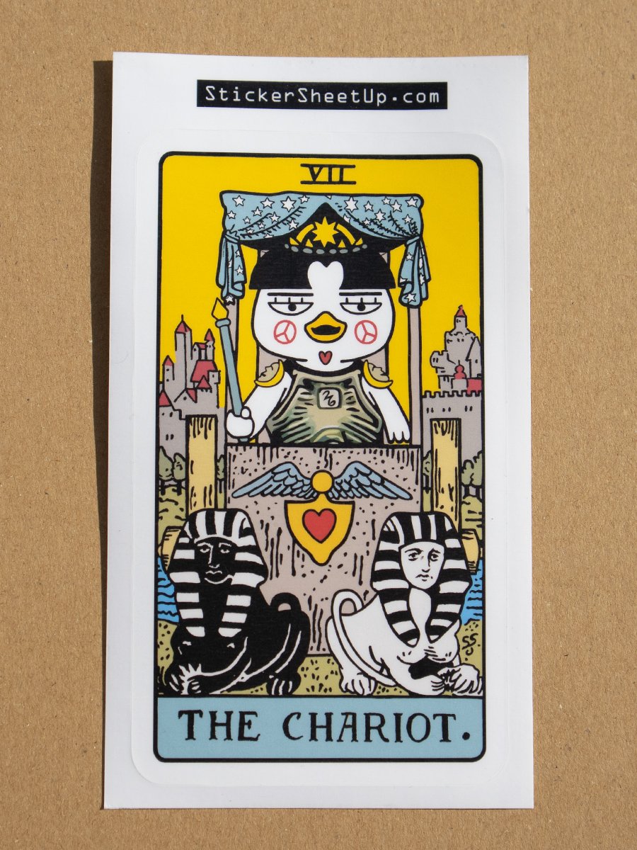 The Chariot Tarot Card Sticker / Spicy Noods Edition product image (3)