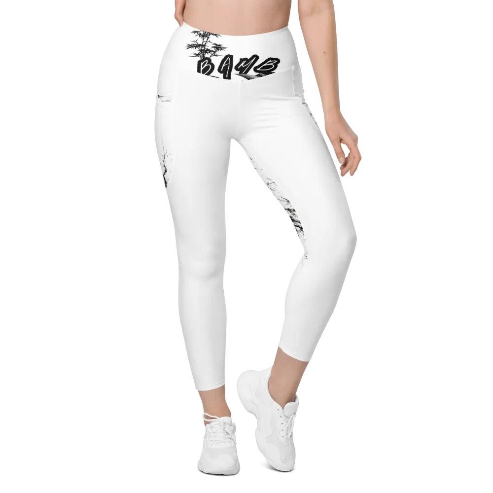 Bamboo Print Leggings with Pockets product image (4)