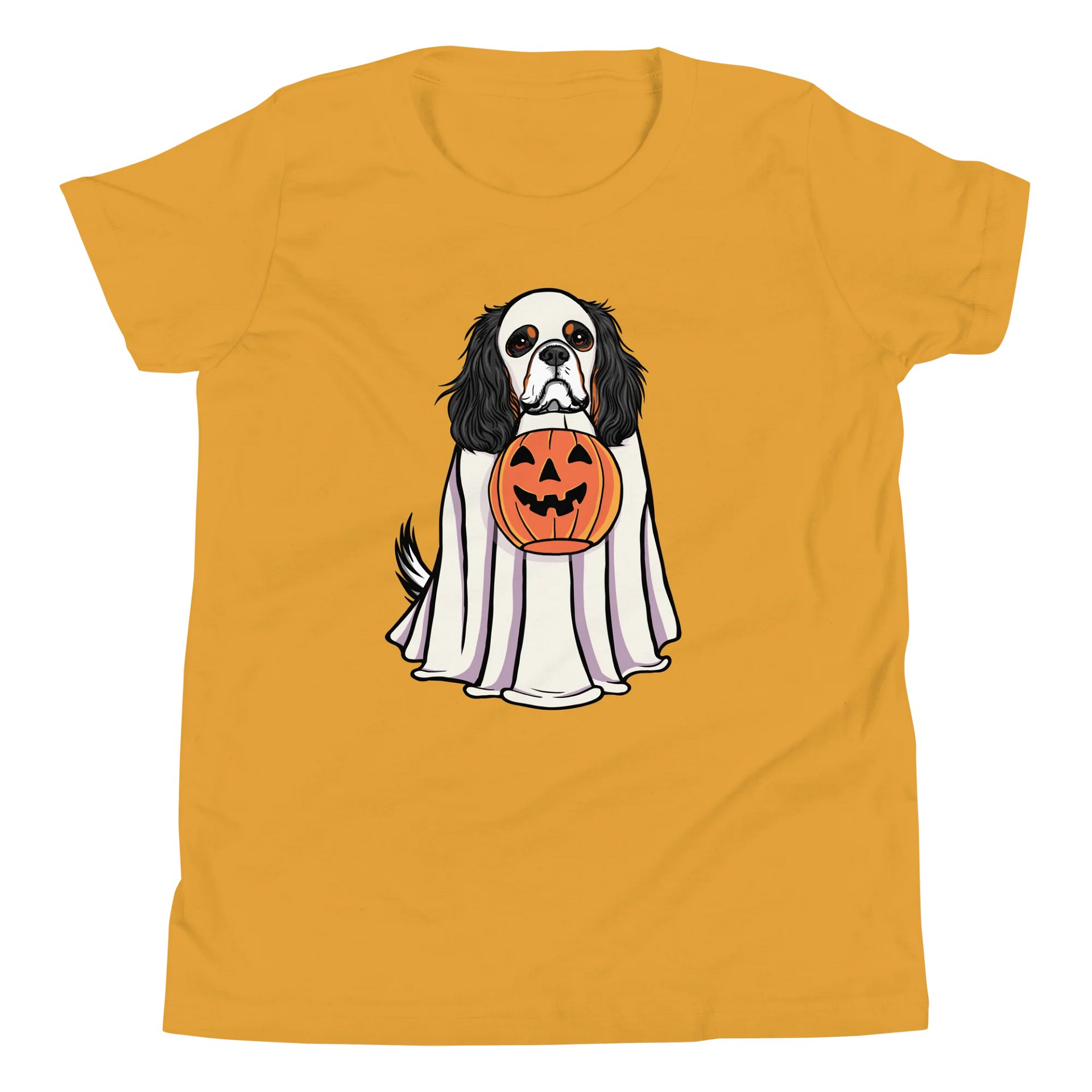 Halloween Cavalier King Charles Spaniel(Tricolor) Youth T-Shirt product image (5)