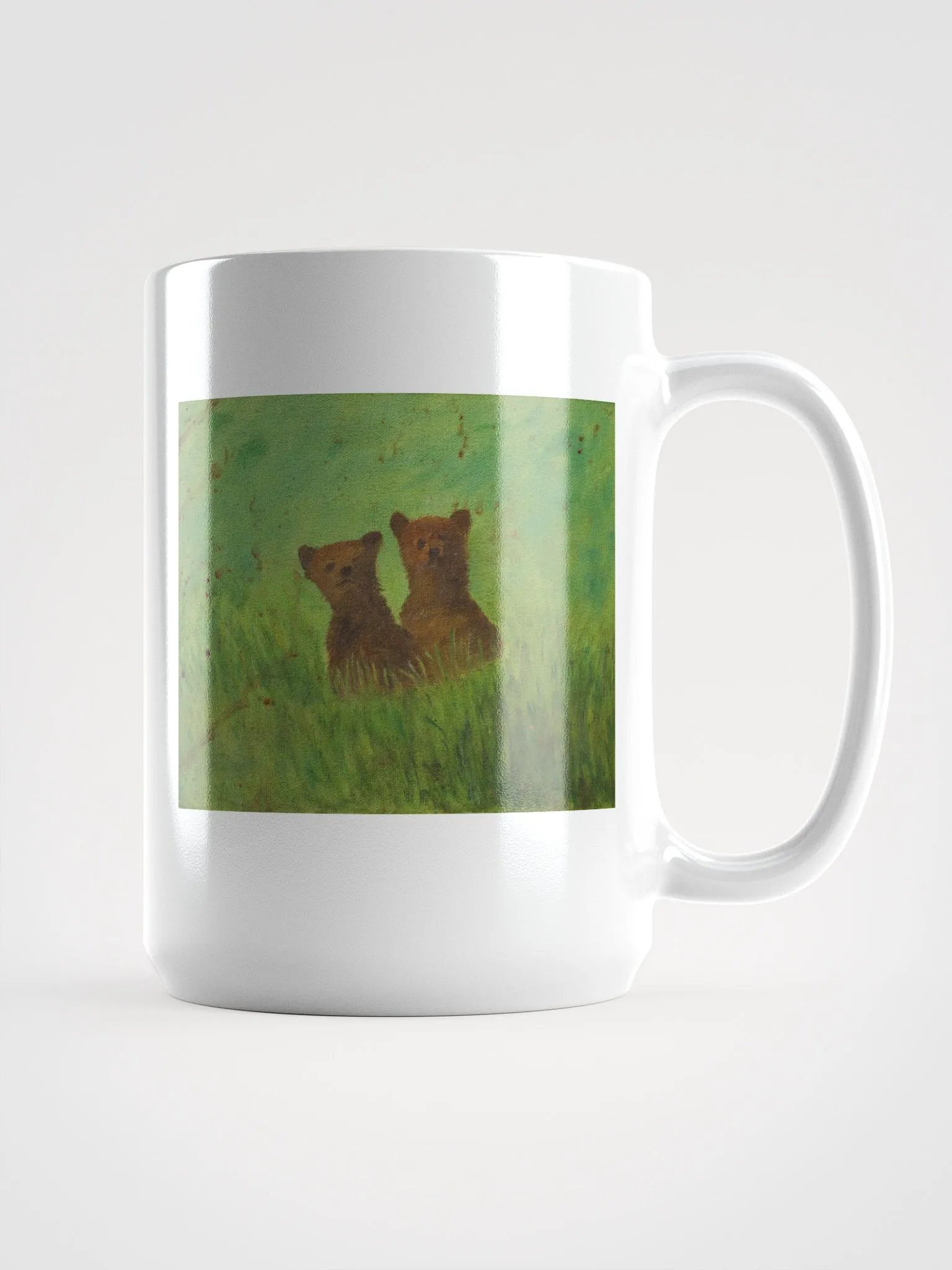 Two Bears Glossy White Mug product image (1)