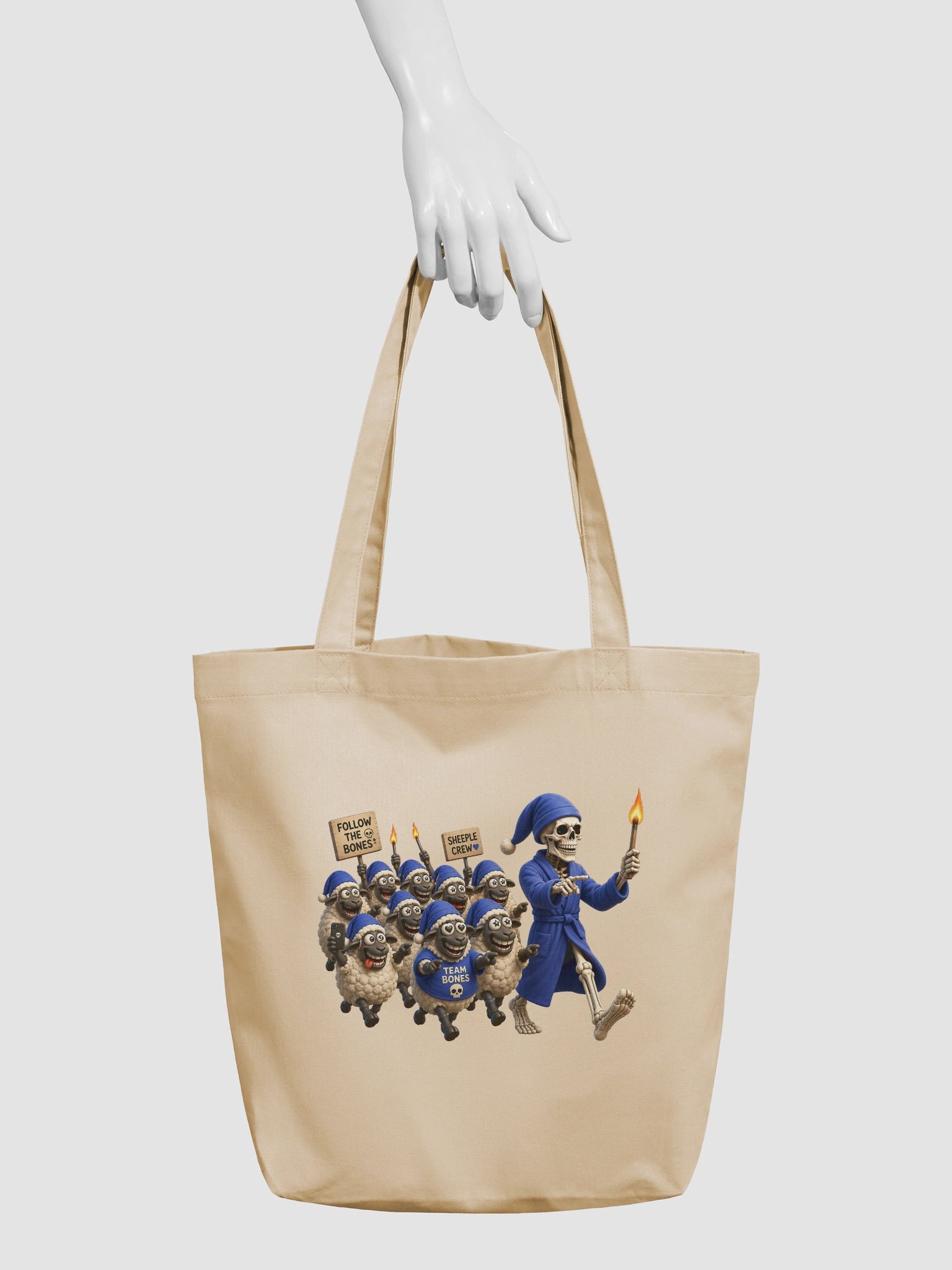 ''Sheeples Follow The Bones'' Econscious Organic Cotton Tote product image (4)