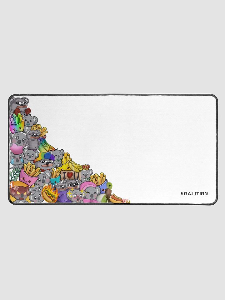White Emote Desk Mat product image (1)