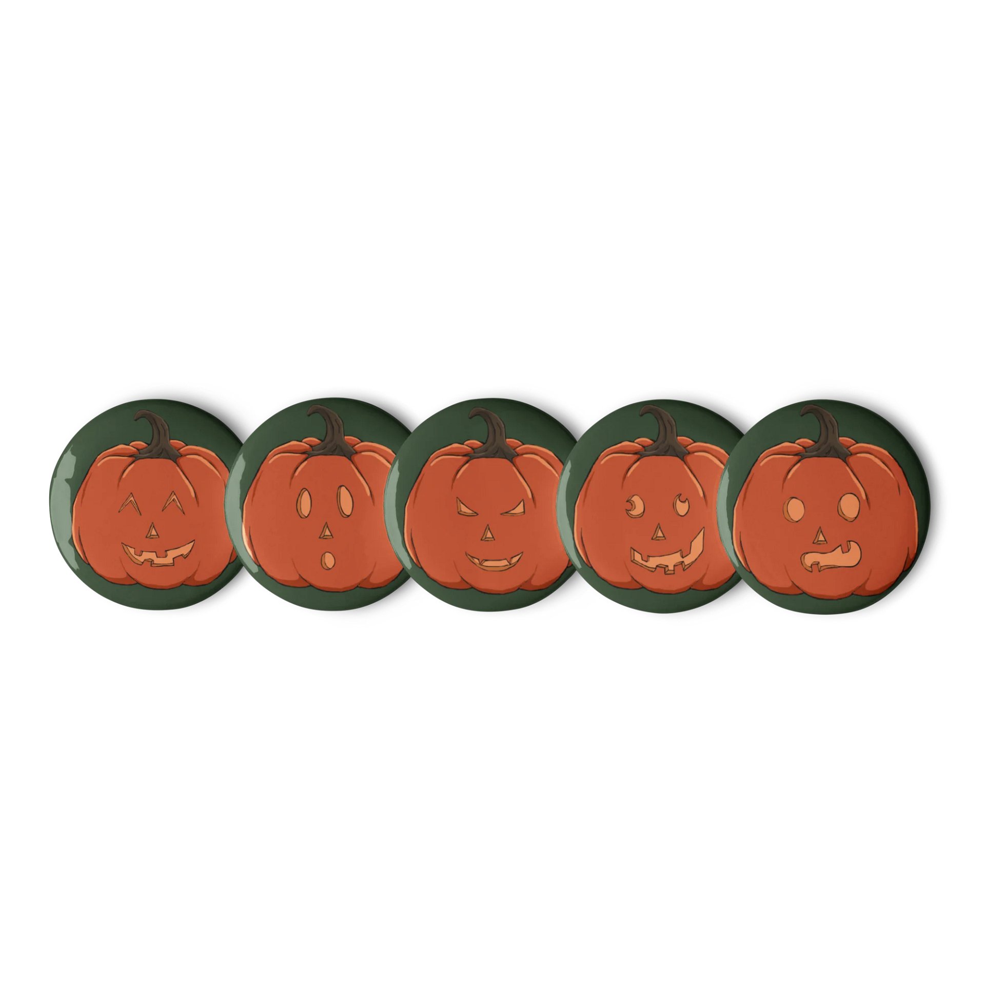 Pumpkin face badges product image (1)