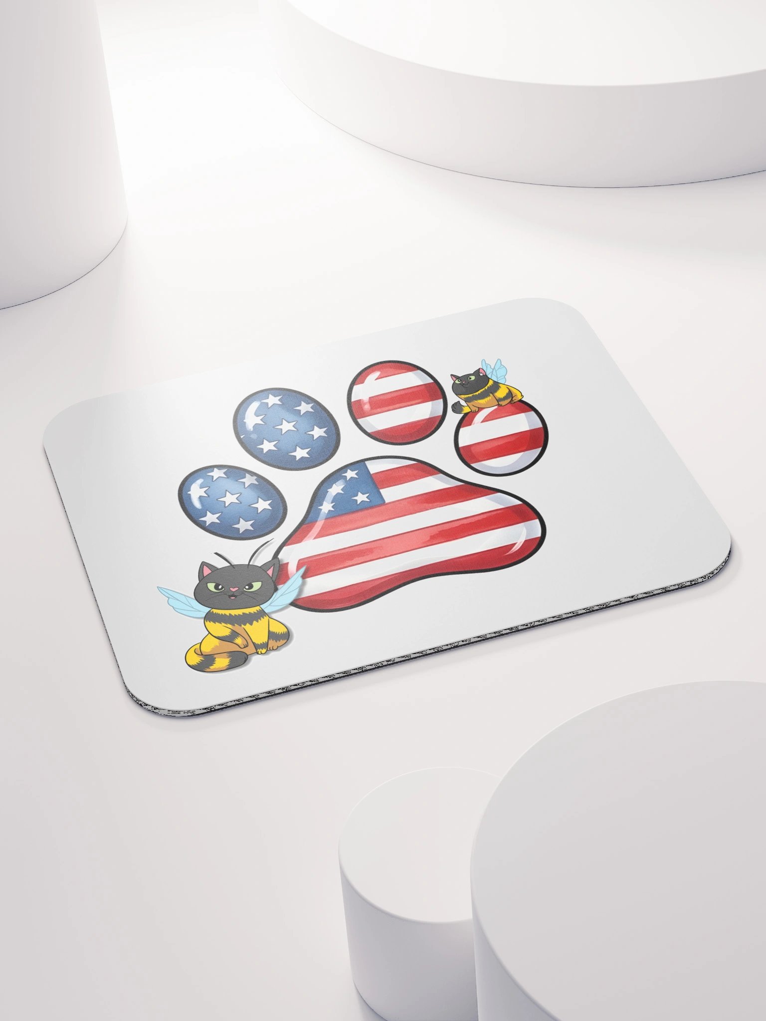 Patriotic Paw Print Mouse Pad product image (4)