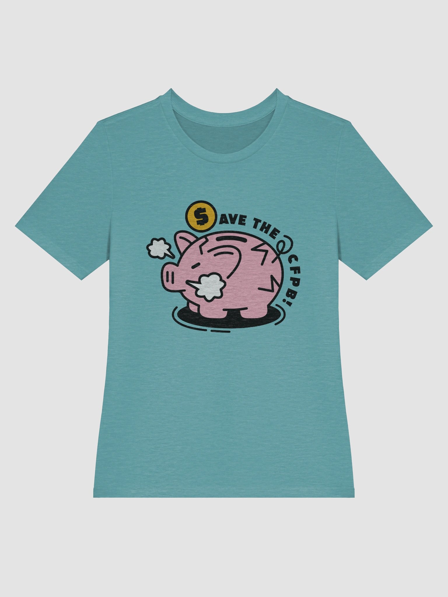 Save CFPB Piggy Bank Women's Cut T-Shirt product image (14)