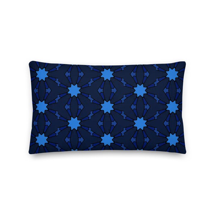 Blues 1 Throw Pillow in Design p4mOctagon_20250110_202421 product image (2)