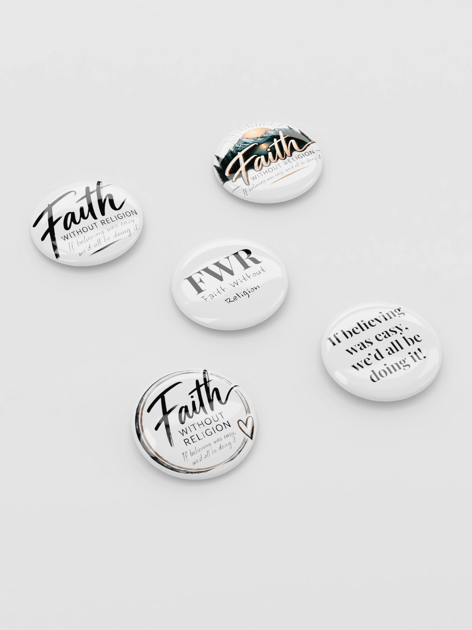 Faith Without Religion Pin Button Set product image (2)