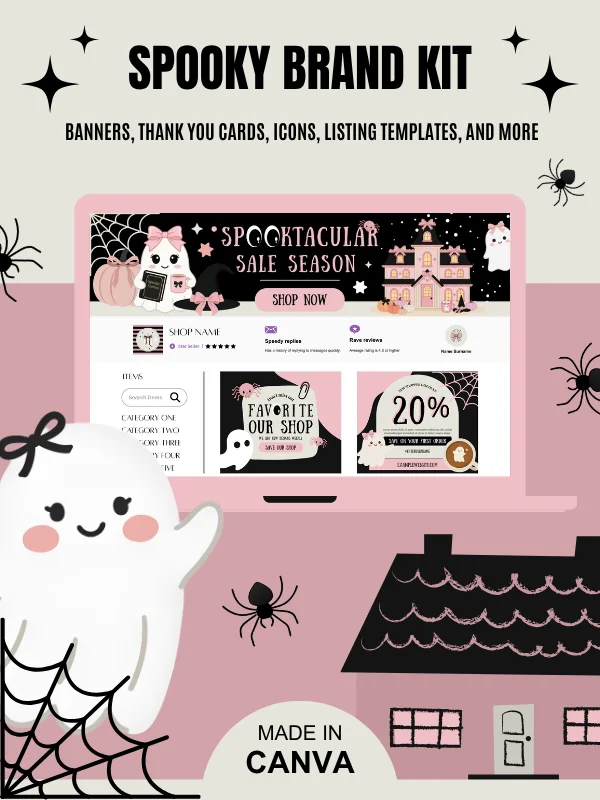 Coquette Halloween Etsy Order Receipt Banners product image (9)