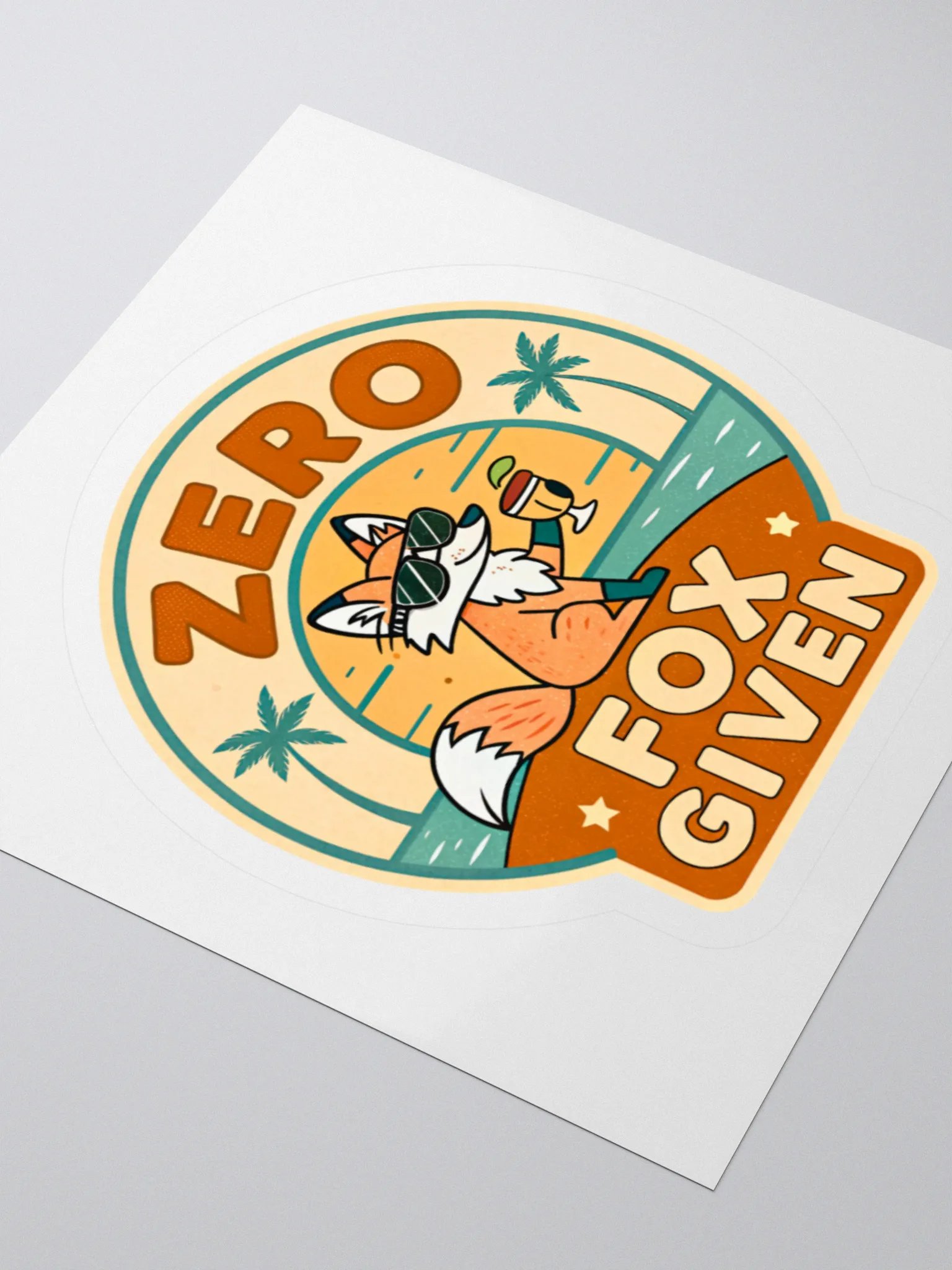 Zero Fox Given Beach Fox Kiss Cut Stickers product image (8)