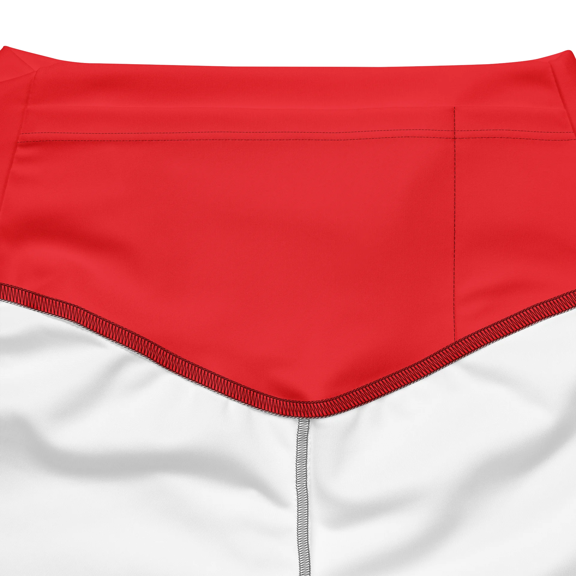 Nautical Stripe High-Waisted Flare Leggings with Red Waistband product image (9)