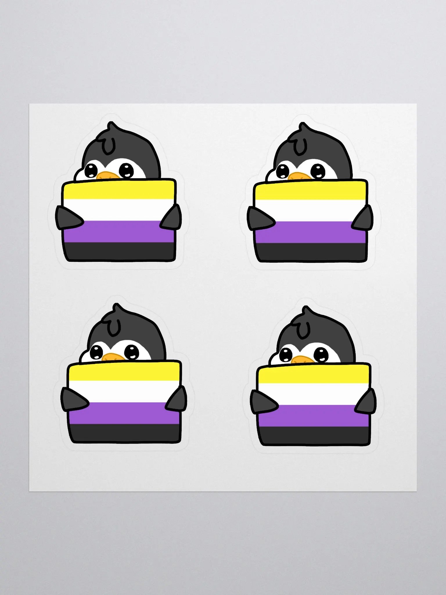 "Non-Binary Pride" Lil' Guy - Sticker Sheet product image (1)