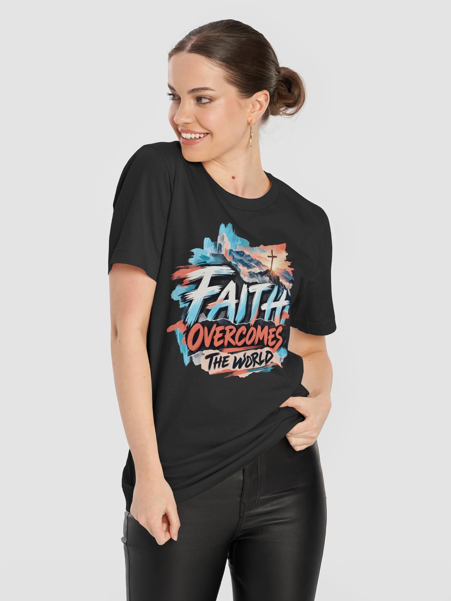 Faith Overcomes the World Everyday Tee product image (67)