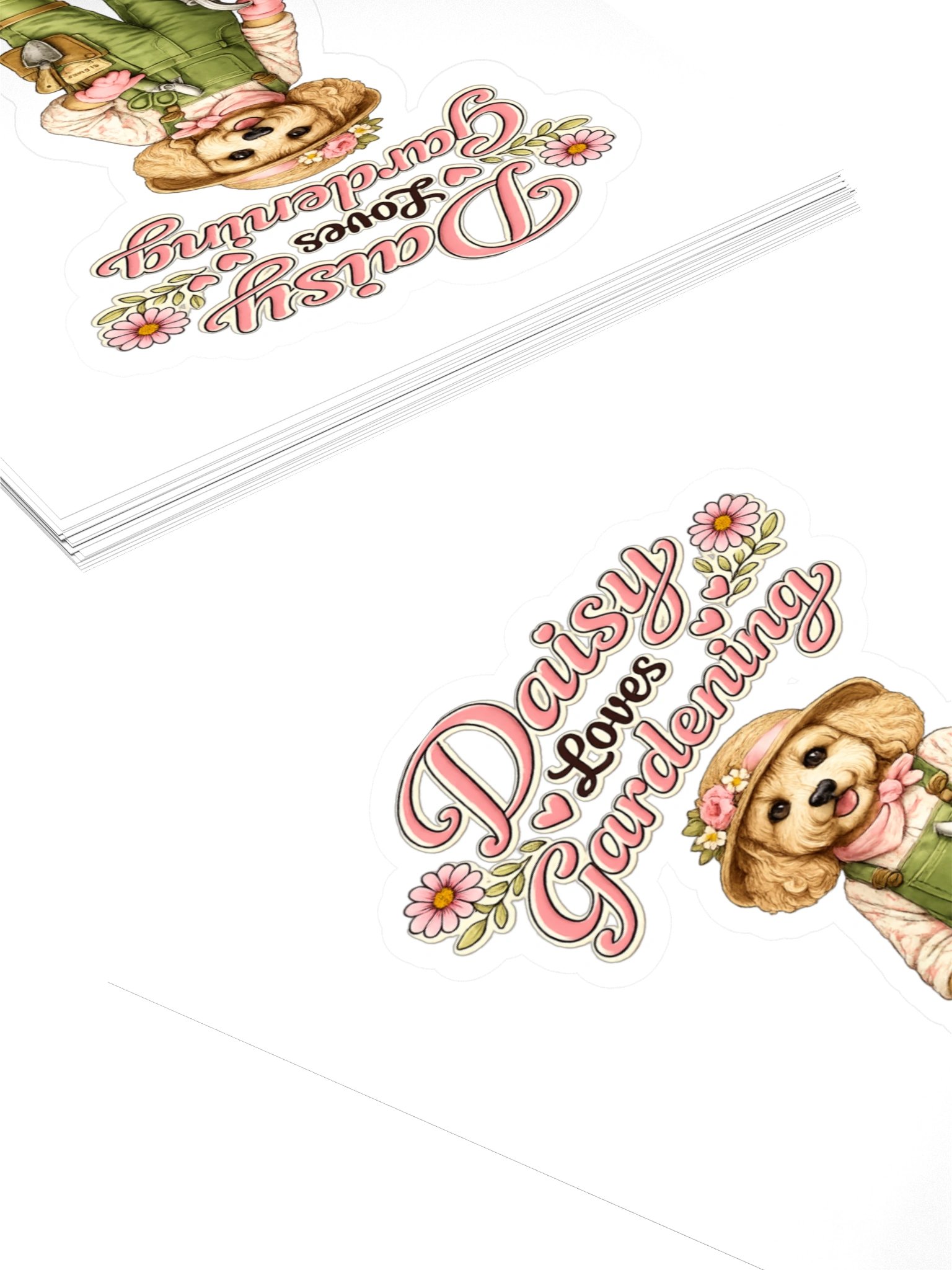 Daisy Loves Gardening Dog Sticker product image (4)