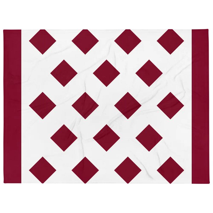 Burgundy Diamonds and Stripes Designed Blanket product image (1)