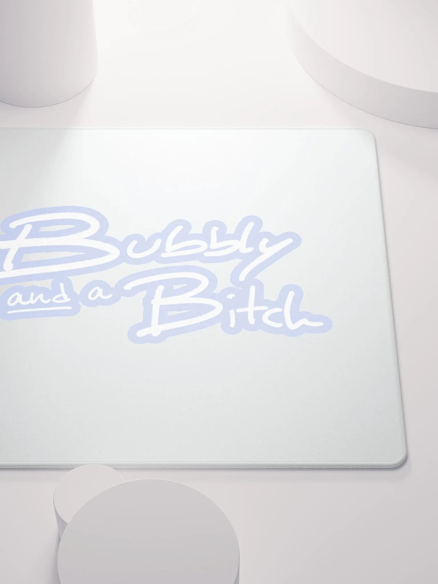 Bubbly and a B*tch (lined design, #BDCAEF) mouse pad product image (5)