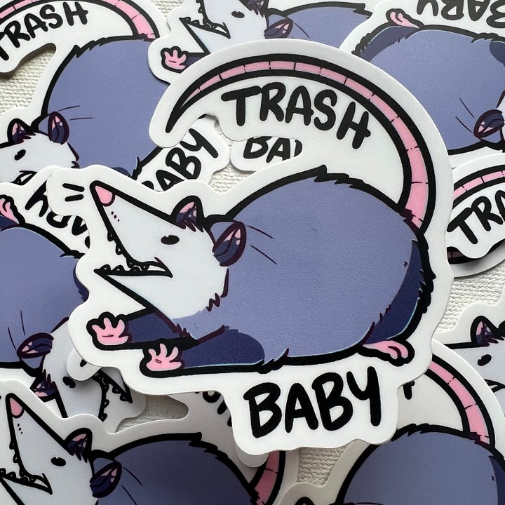 Trash Baby Opossum Sticker product image (2)