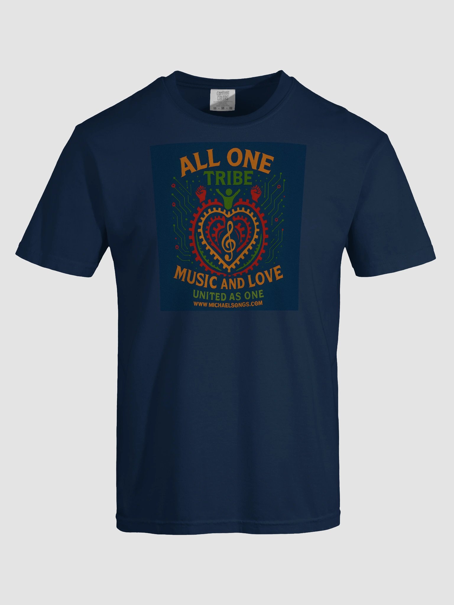 All One Tribe – Unity Gear T-Shirt Music and Love. United as One. product image (33)