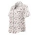 Mocha Mousse Feathers Ladies Short Sleeve Pajama Top