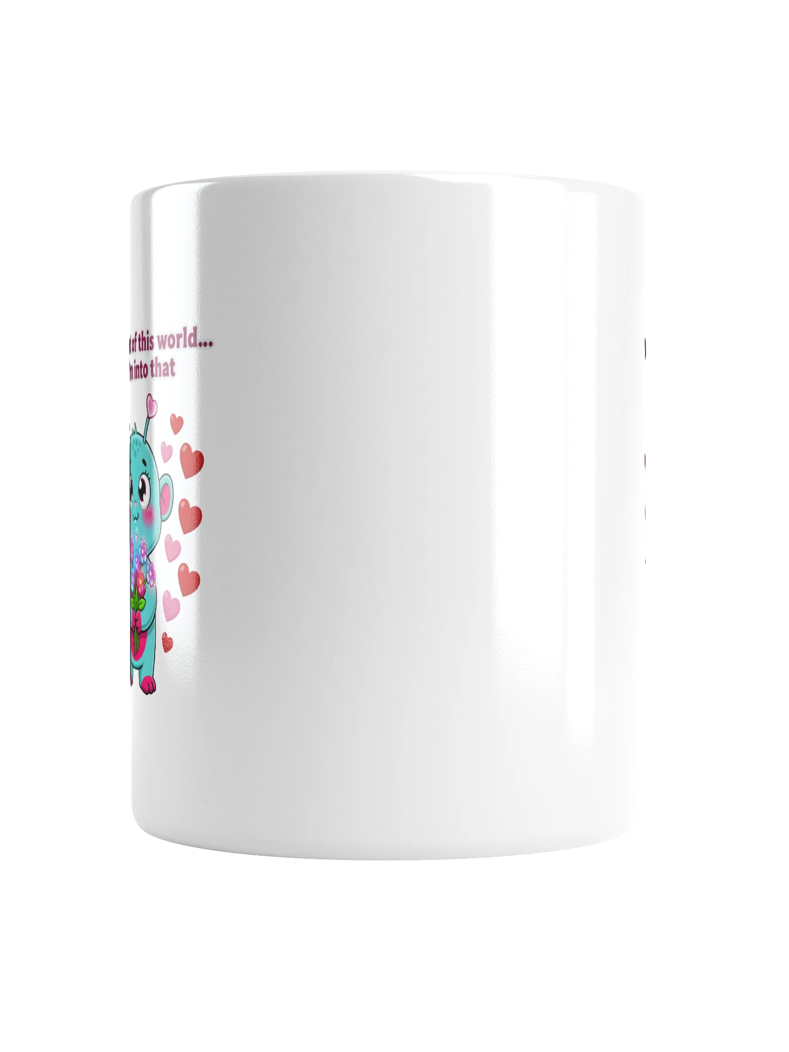 "Out of This World" Cute Alien Valentine's Mug product image (6)