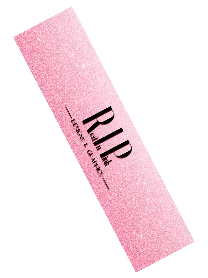 RIP Minimalist Light Glitter Logo Bumper Sticker product image (2)
