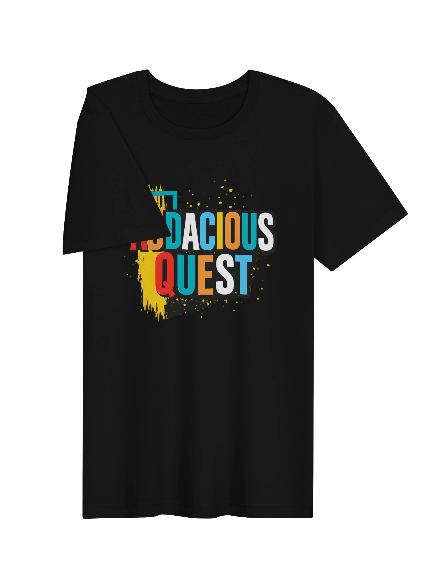 "Audacious Quest" Retro Paint Splatter Graphic T-Shirt product image (3)