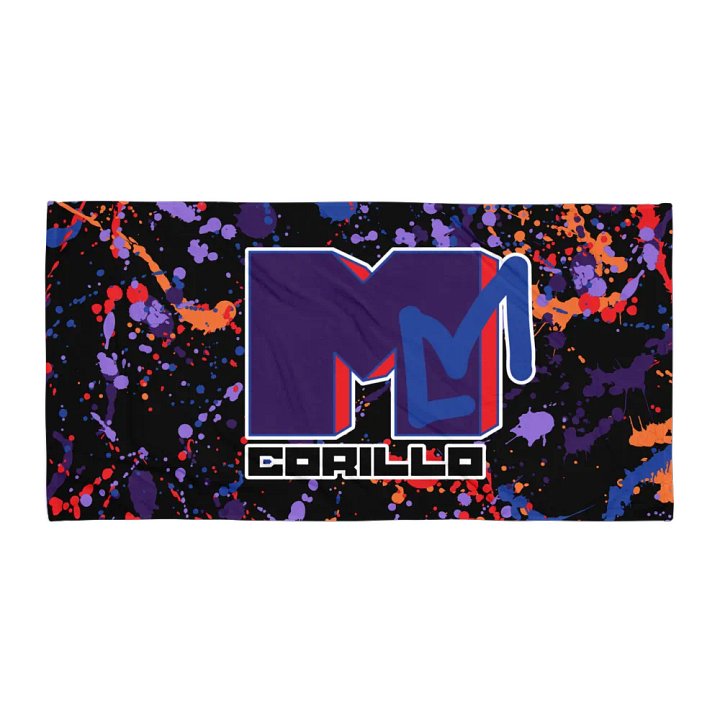 Retro Music Beach Towel - Purple product image (1)