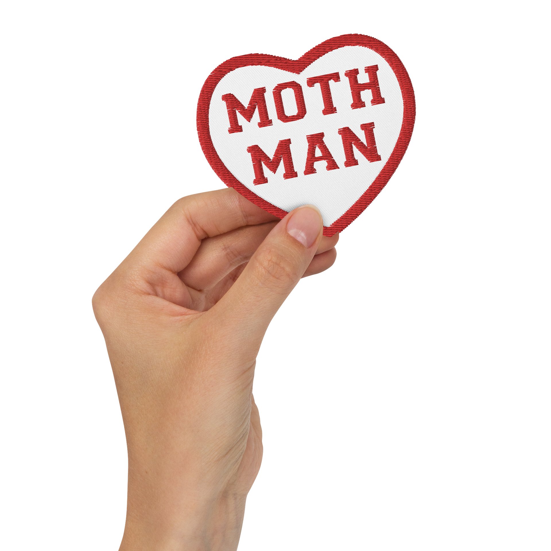 Moth Man 3 inch heart patch product image (3)