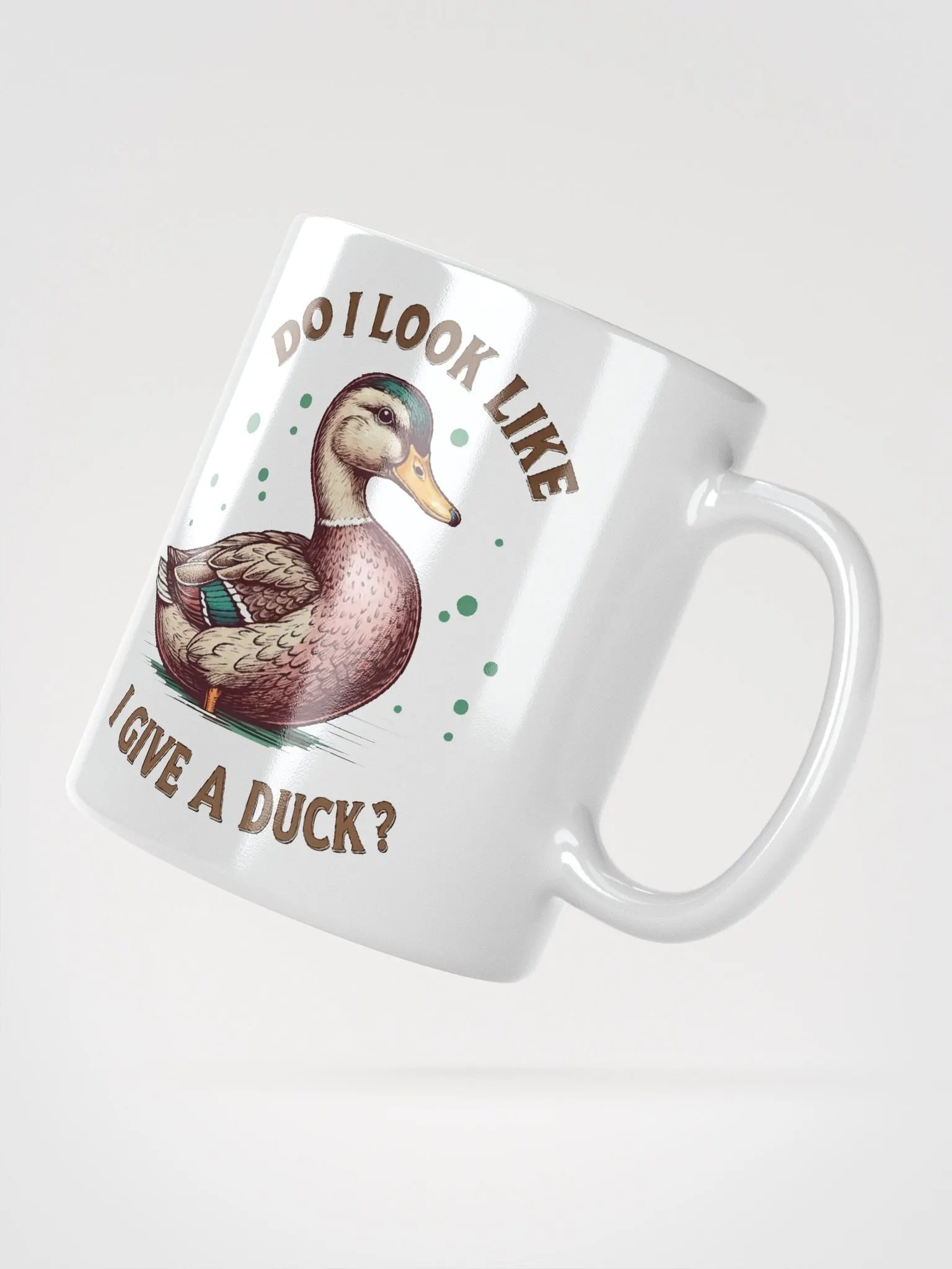 Duck Attitude White Glossy Mug product image (2)