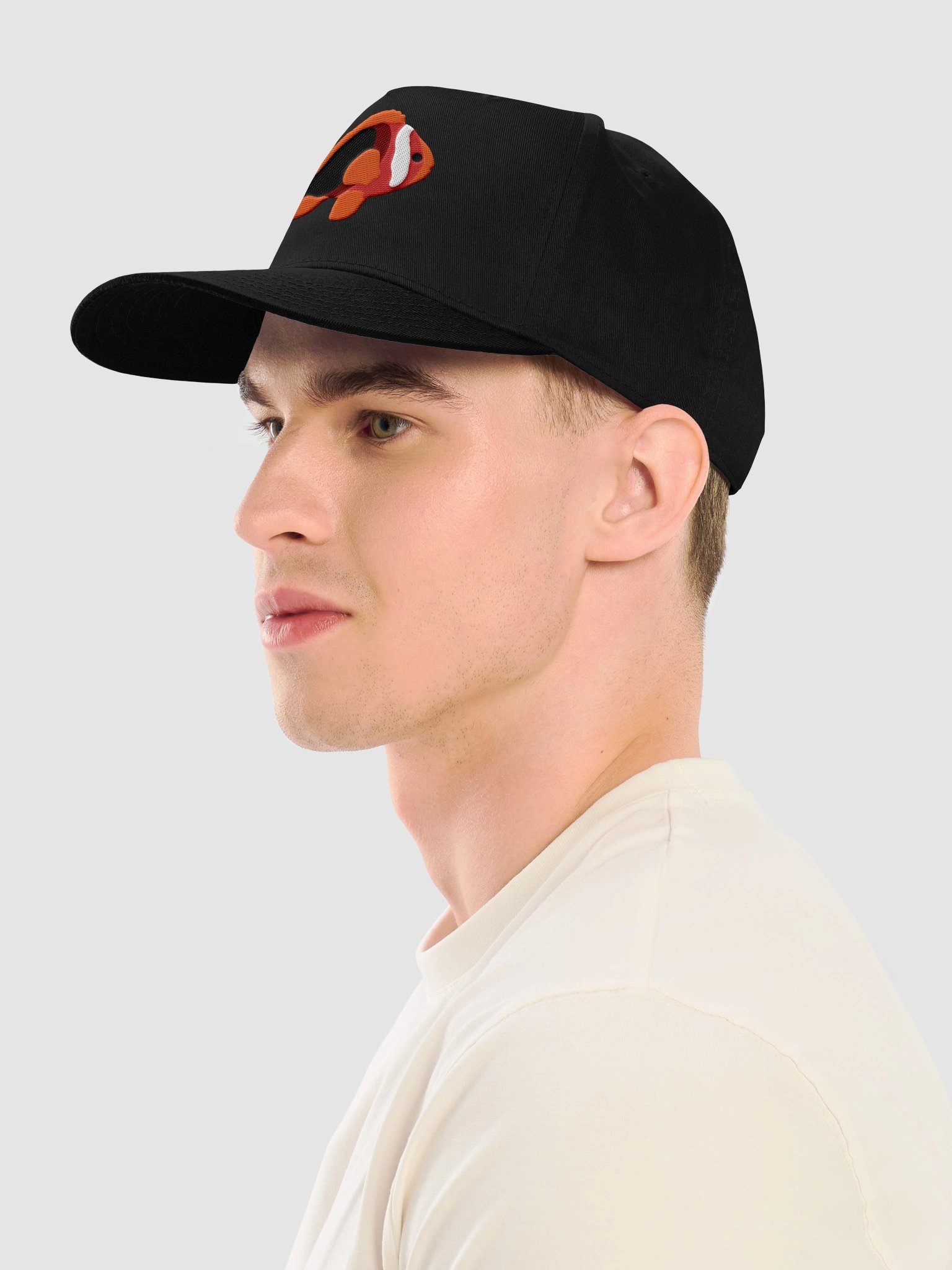 Tomato Clownfish Embroidered Mid-Profile Baseball Cap | Saltwater Reef Aquarium Fish Hat product image (3)