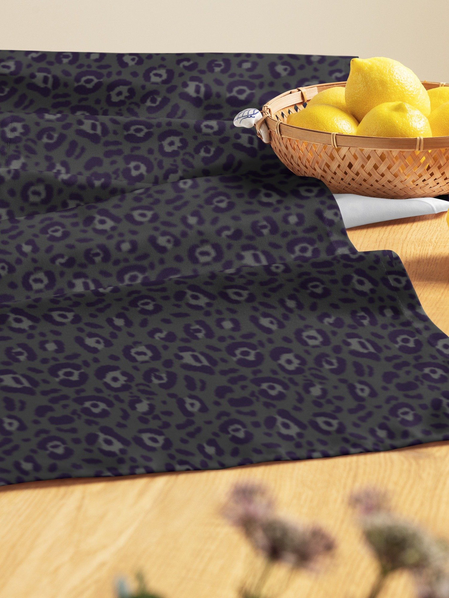 Black Leopard Print Table Runner for Home Decor product image (5)