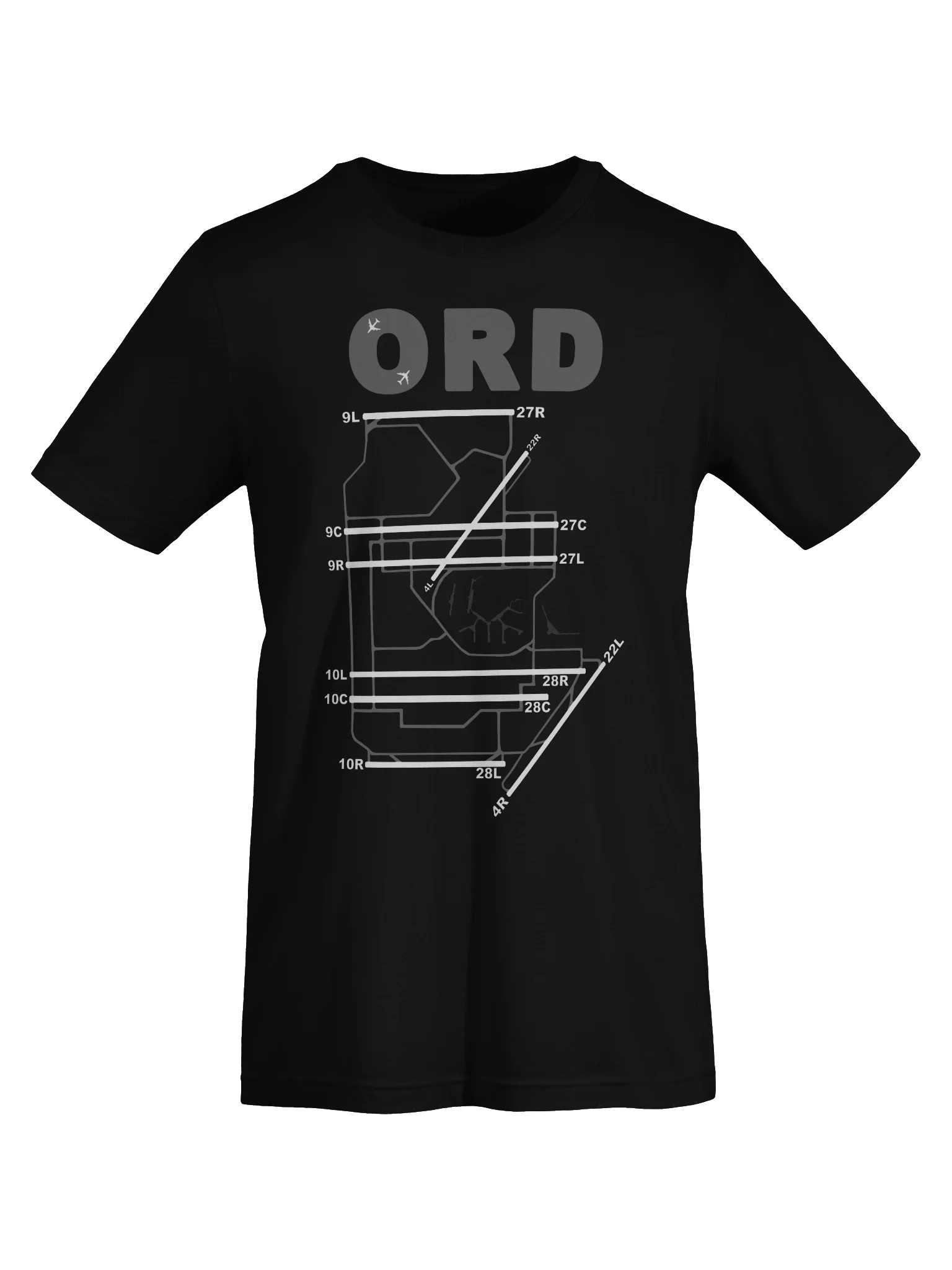 O'Hare Airport Chicago Runway Diagram Shirt product image (7)