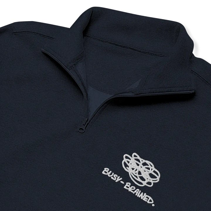 BUSY-BRAINED (white) embroidered quarter zip product image (11)