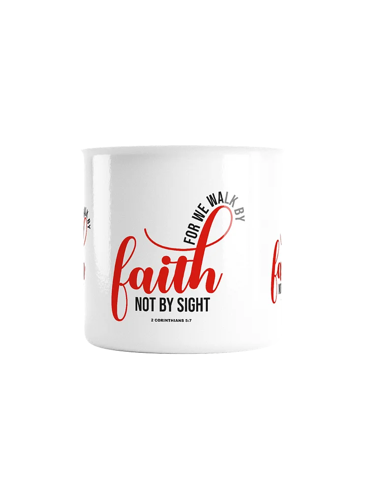 Walk by Faith Enamel Mug – Durable, Lightweight & Adventure-Ready product image (2)