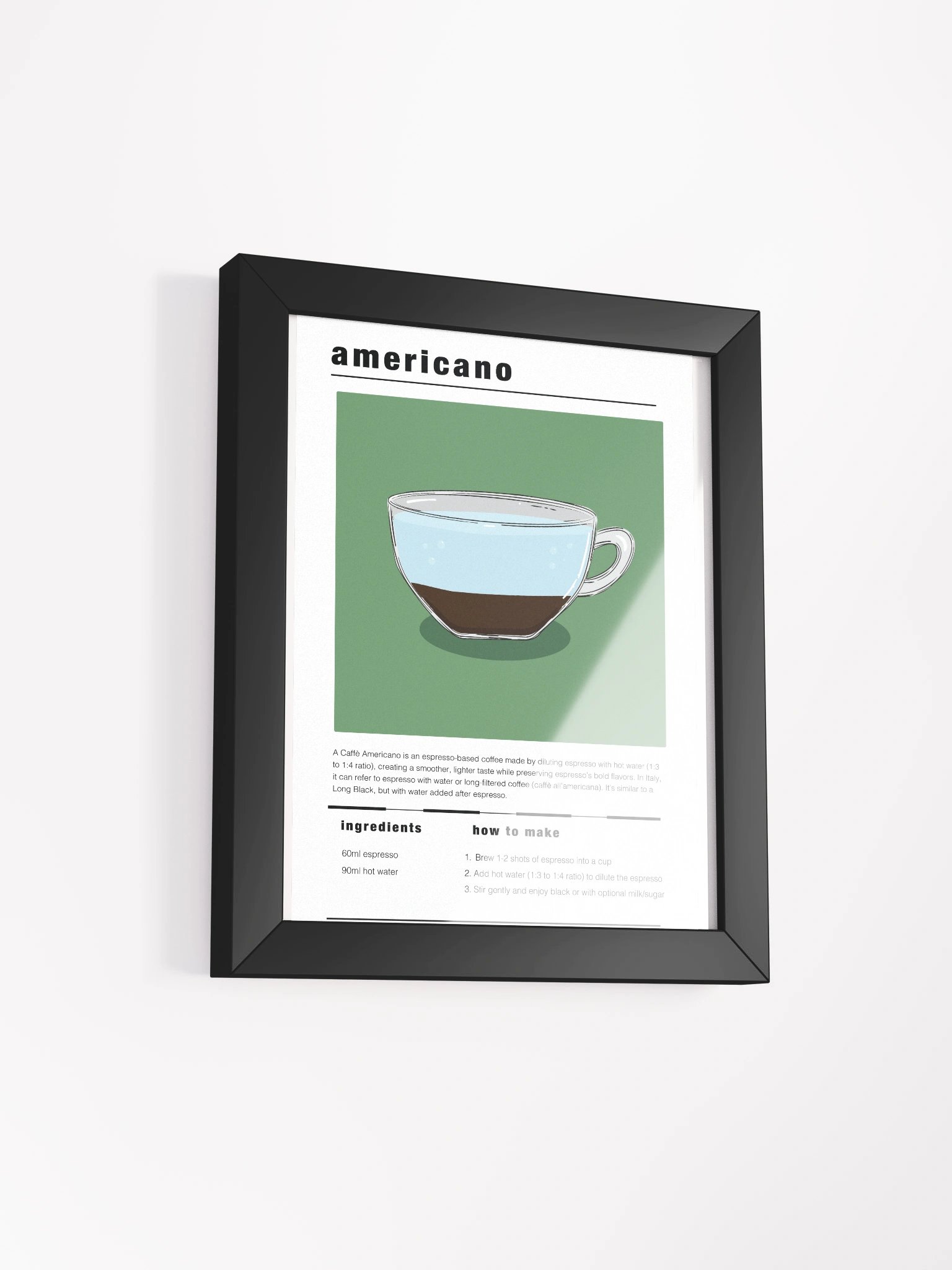 Framed Americano Coffee Print product image (2)