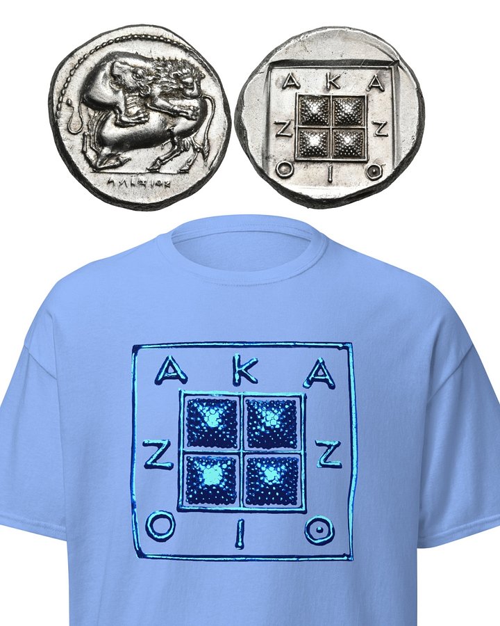 Akanthos Coin T-Shirt – Macedon, Ancient Greek Art 4th Century BC product image (8)