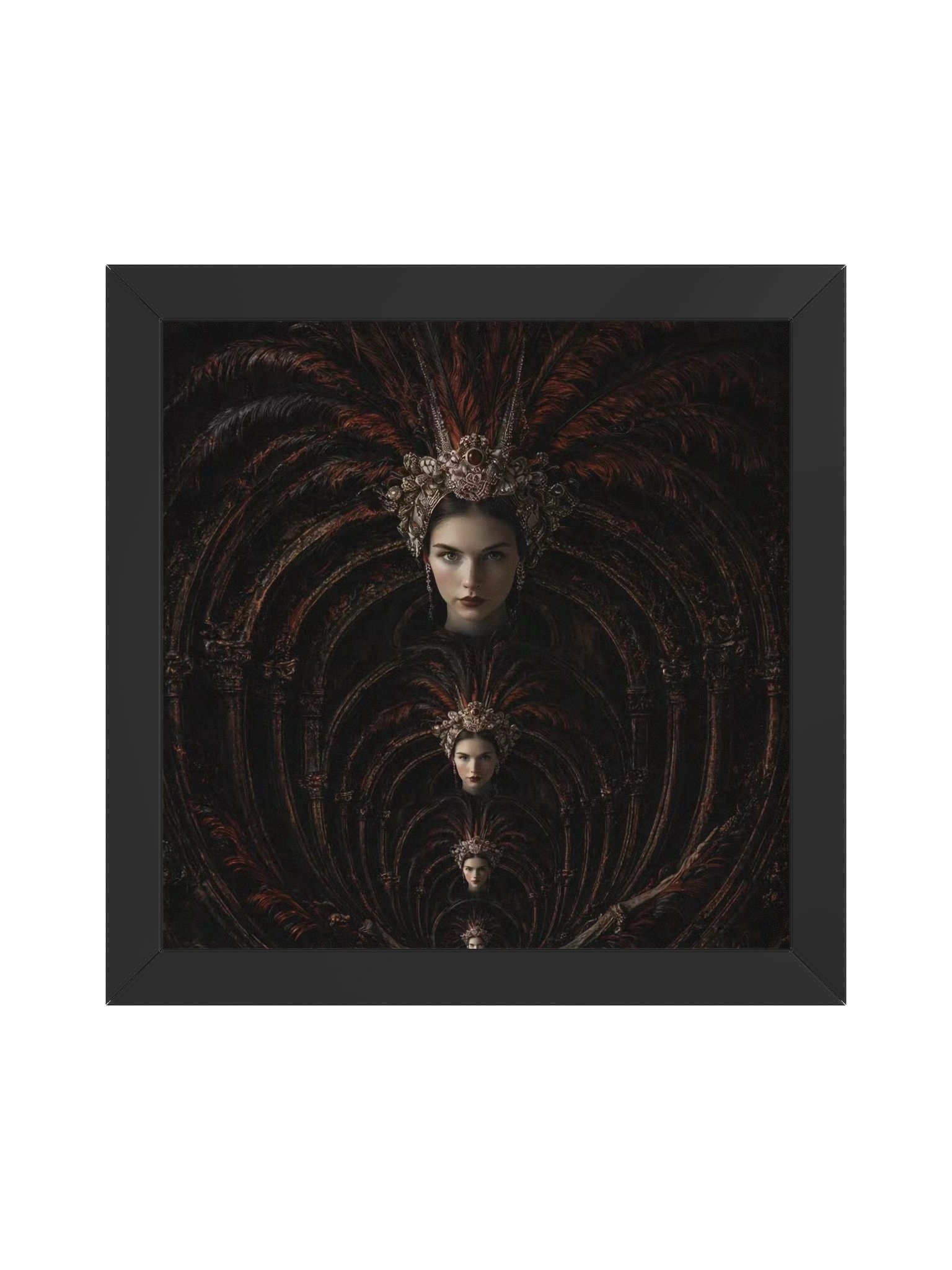 Crimson Sovereign — Gothic Droste Portrait product image (1)