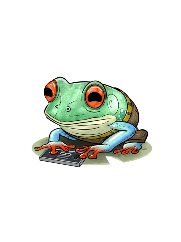 Frogpants Gamer Frog Sticker! product image (2)