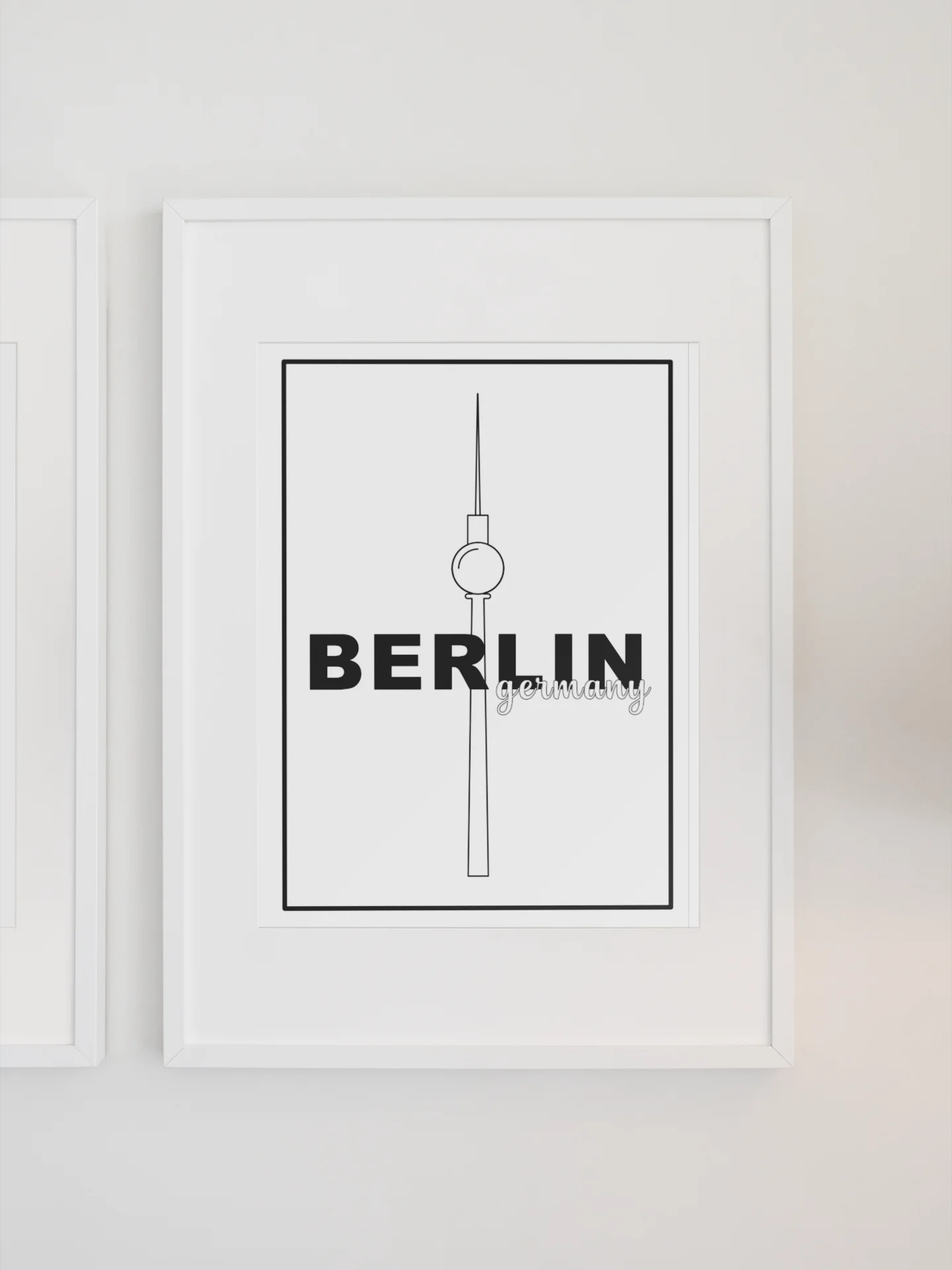 Berlin TV Tower Minimalist Poster, Iconic German Landmark Art, Black and White City Line Drawing, Urban Chic Wall Decor, Travel Gift product image (1)
