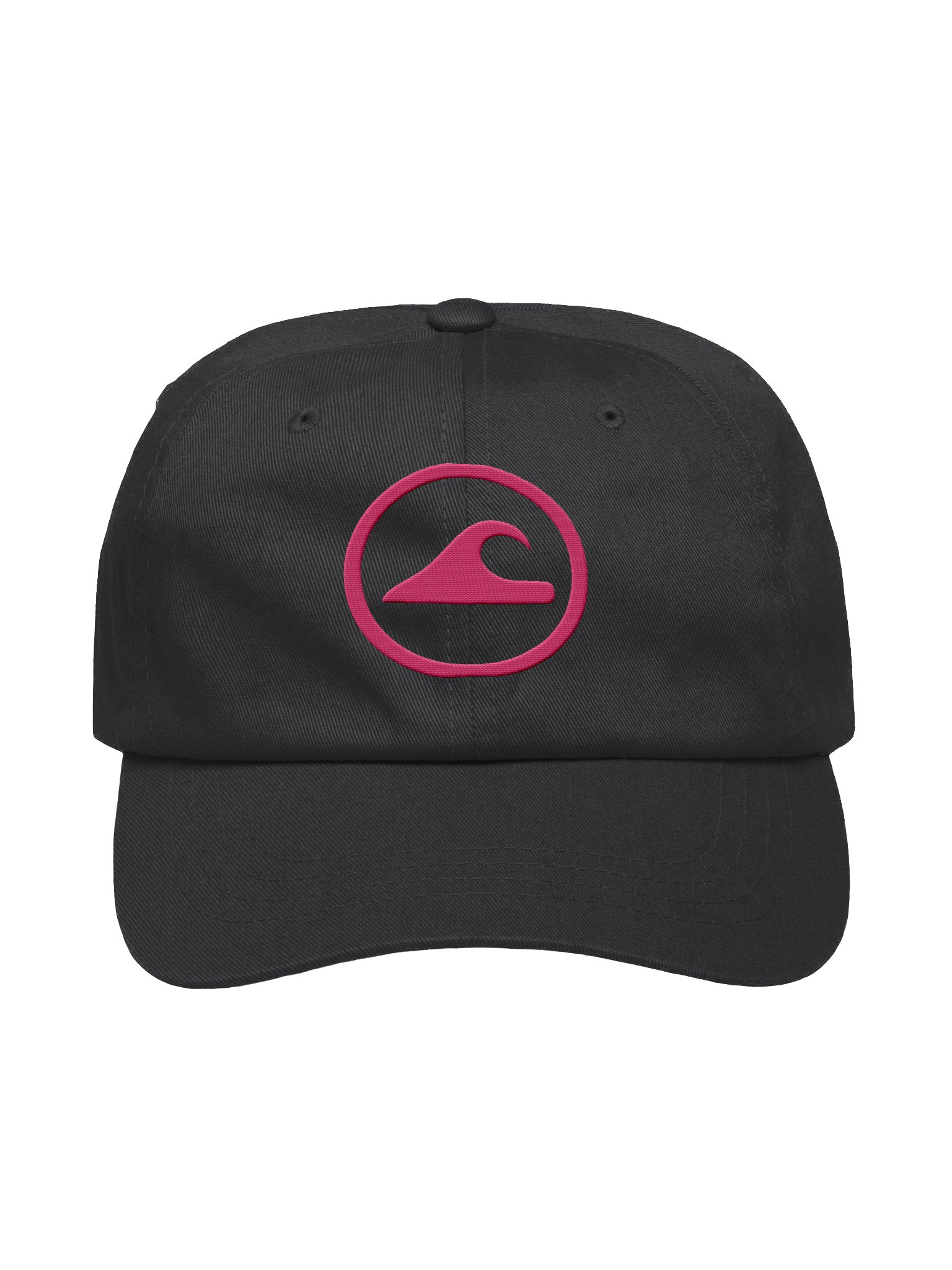 Embroidered Wave Rider Dad Hat (Flamingo) product image (1)