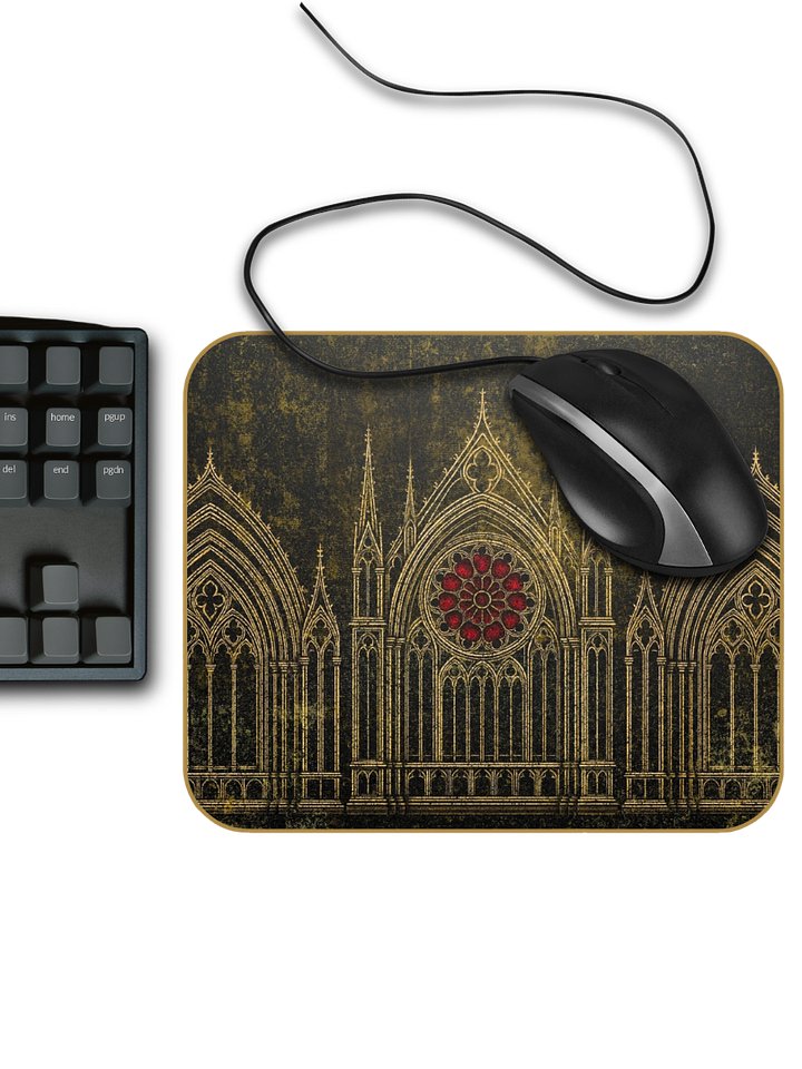 Gothic Cathedral Rose Window Mouse Pad 8.7" × 7.1" product image (1)