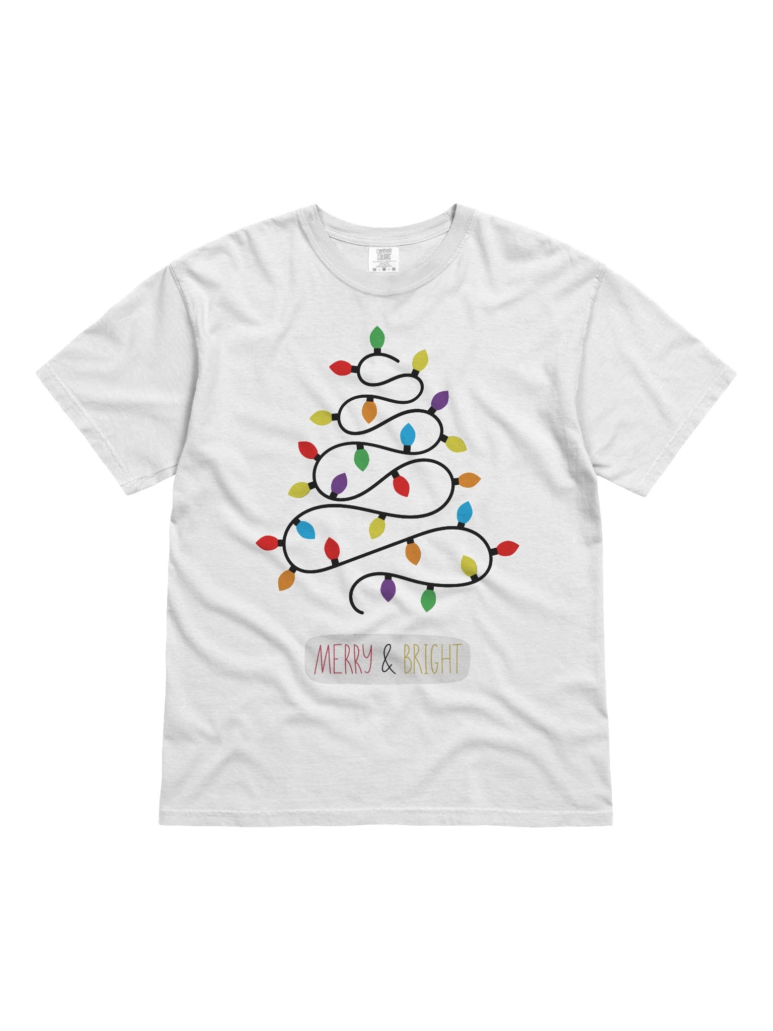 Merry & Bright Christmas Tree T-Shirt product image (51)