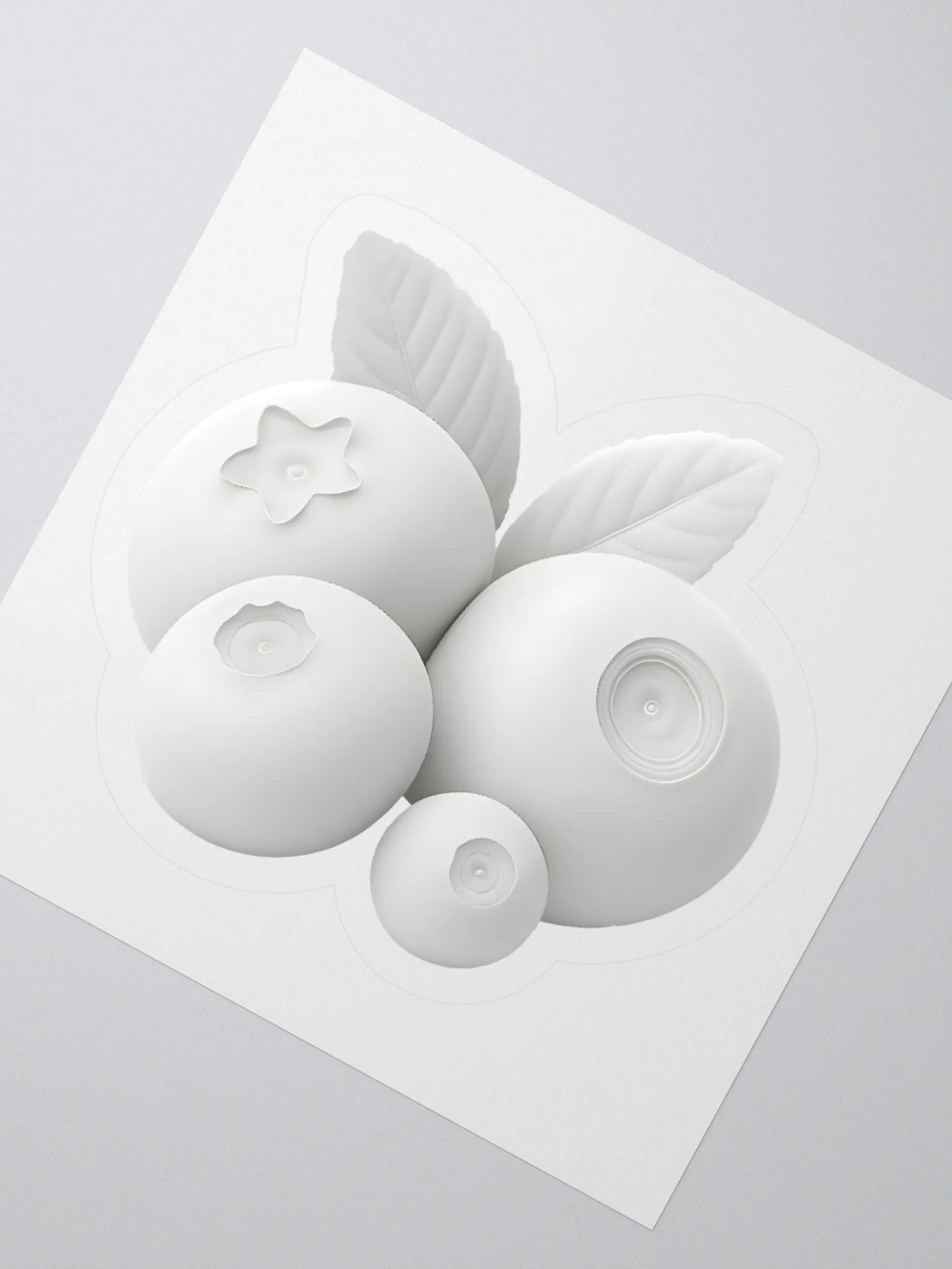 White Blueberries Sticker product image (5)