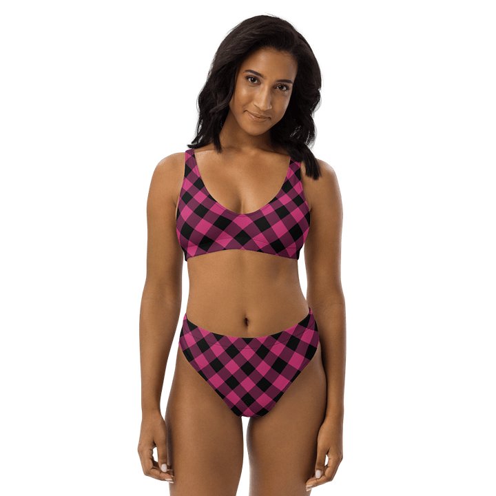 Bright Pink Buffalo Check Plaid Bikini product image (1)
