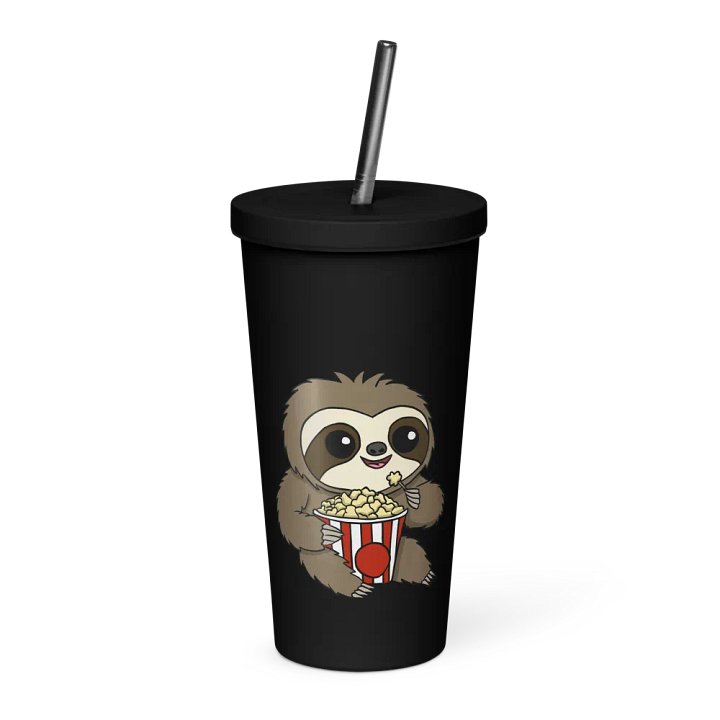 Insulated Tumbler with a Straw - Popcorn product image (1)