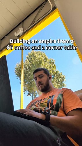 Coffee shop. Airport. Kitchen table at 6am. The people building something real don't wait for the perfect setup, they create ...