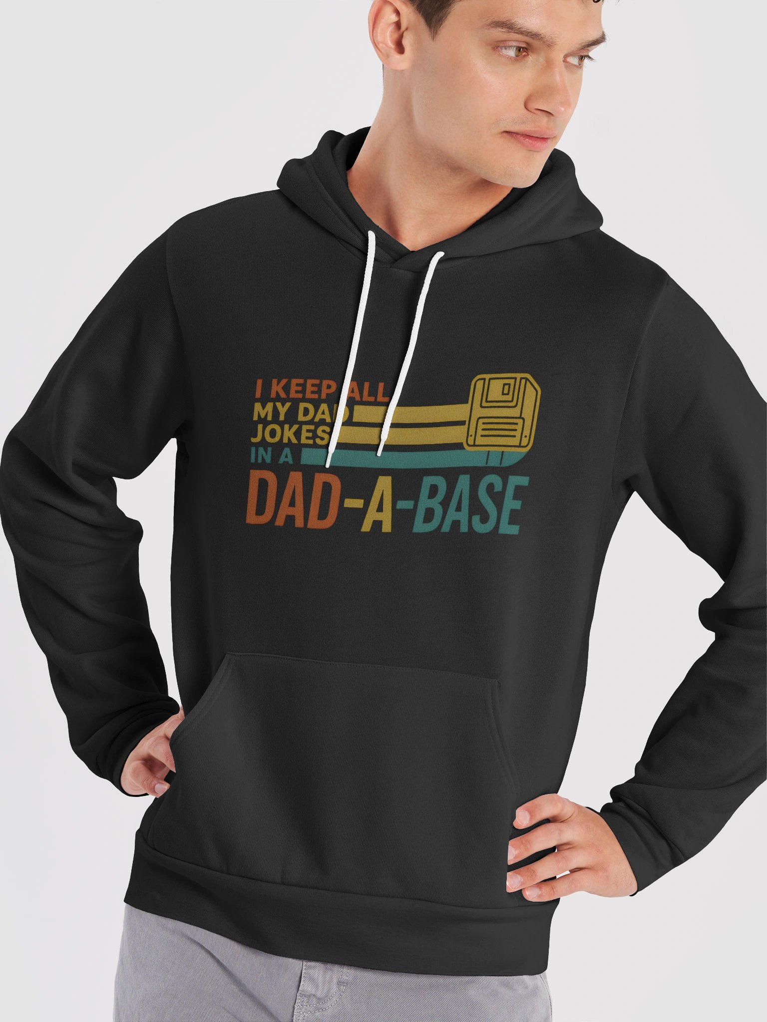 Dad-A-Base Hoodie | Funny Programmer Dad Hoodie | Retro Tech-Inspired Father’s Day Gift product image (8)