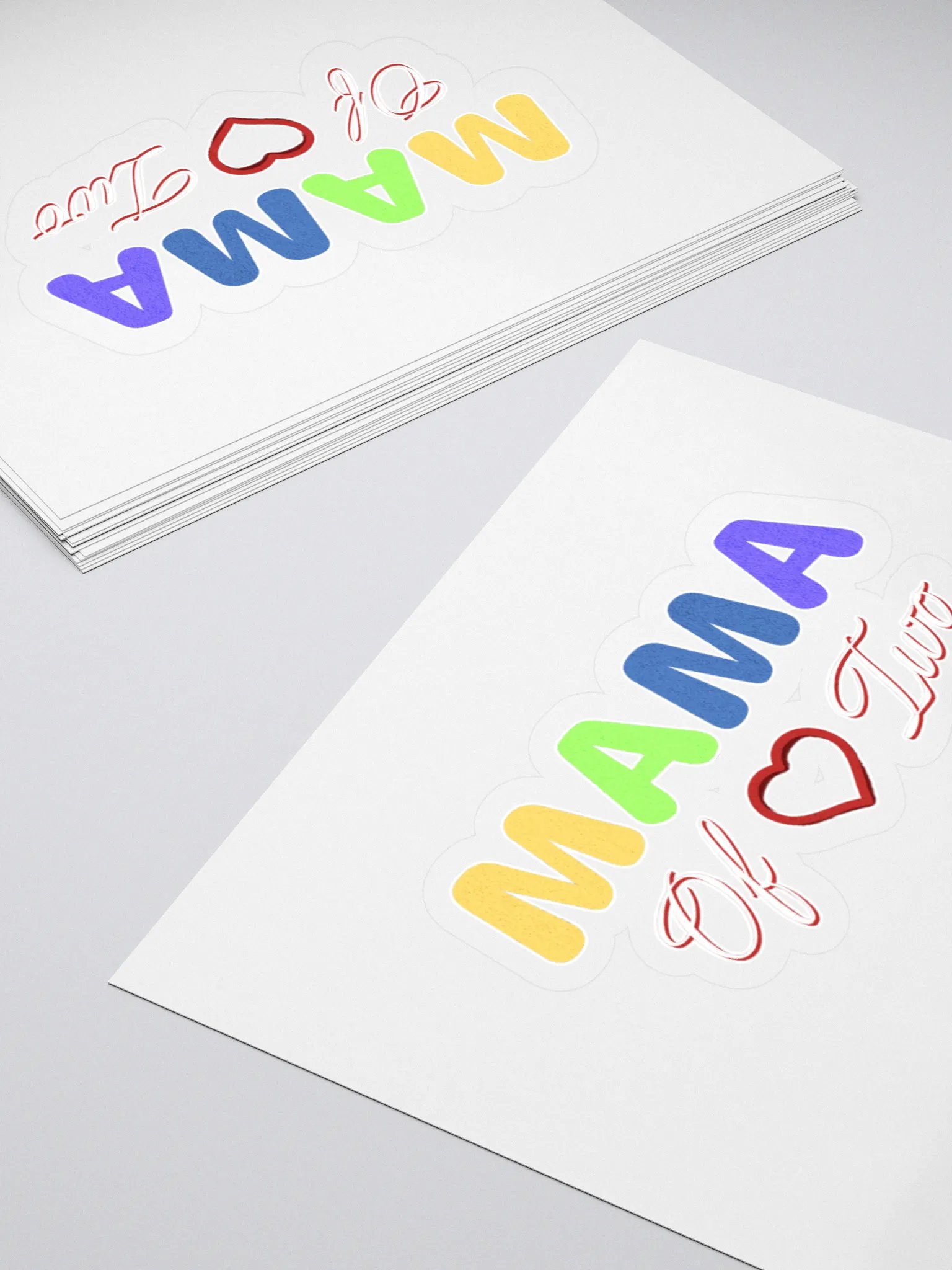 Mama of Two - Loving Family Design Sticker product image (4)