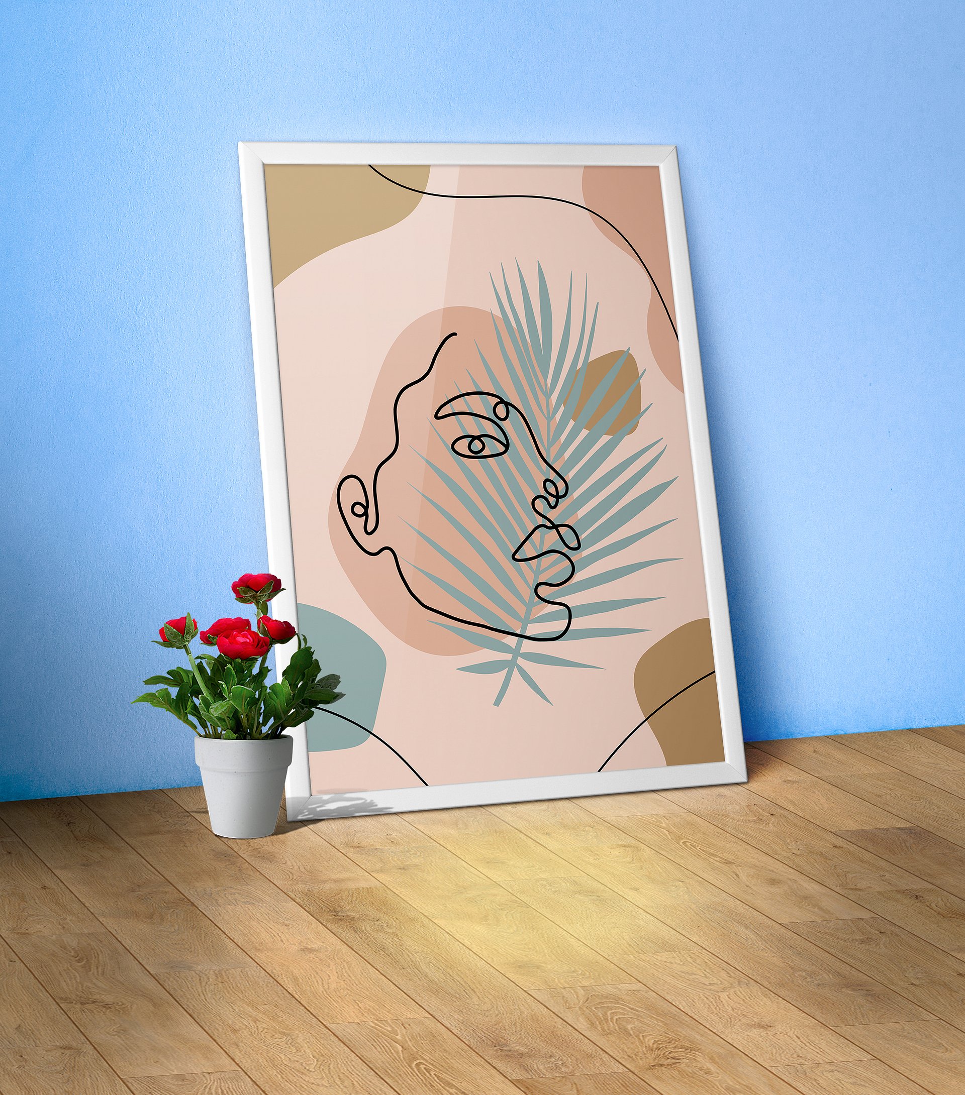 Boho woman — boho poster, boho wall art, boho decor, aesthetic poster, abstract art product image (25)